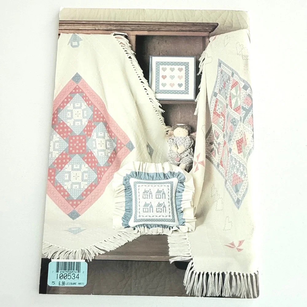 Lot of 3‎ Vintage Quilt Cross Stitch Pattern Books Sampler Primitive Decor